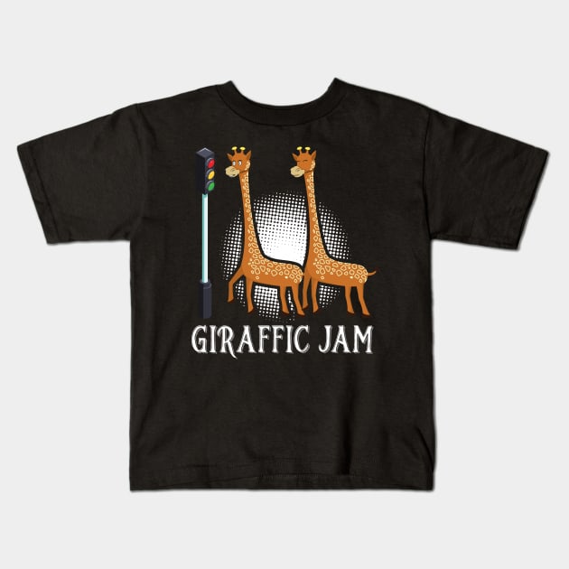 Giraffic Jam - Traffic Jam Pun Kids T-Shirt by Shirtbubble